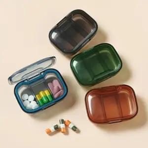 3-Grid Portable Pill Storage Box, Mini Medicine & Supplement Organizer, Multifunctional Case for Pills and Small Items, Home & Outdoor Use