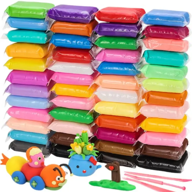 Air Dry Clay Kit, 48 Colors Modeling Clay with Tools, Ultra Light, Safe and Non-Toxic, Ideal Gift for Kids, Christmas and Halloween Gifts