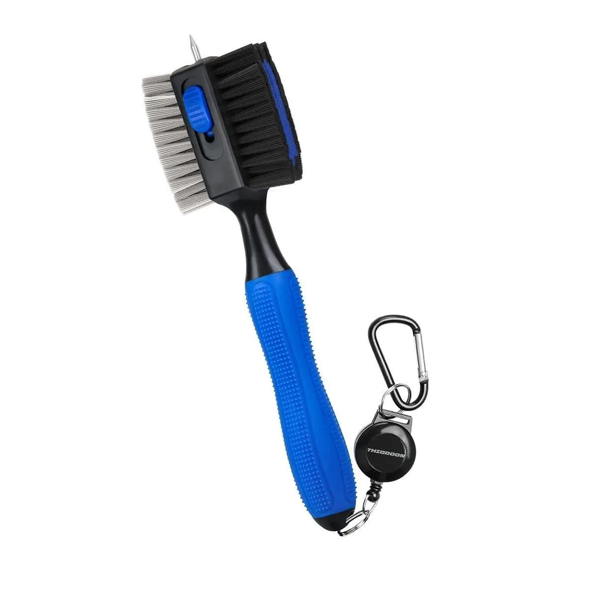 Golf Club Cleaning Brush with Extendable Handle and Keychain, Lightweight Slot Cleaner for Irons and Woods, Essential Golf Accessory, Golf Gear, Golf Gadgets