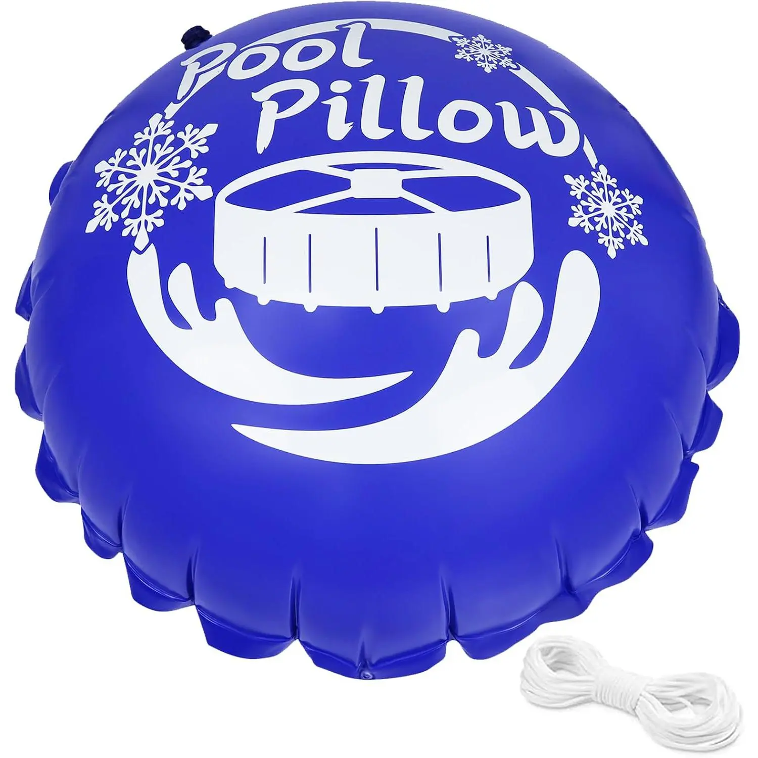4x4Ft Pool Pillows for Above Ground Pools, 0.4mm PVC Cold-Resistant Air Pillow with 50 Ft Rope, Winterize Closing Kit for Winter Pool Cover