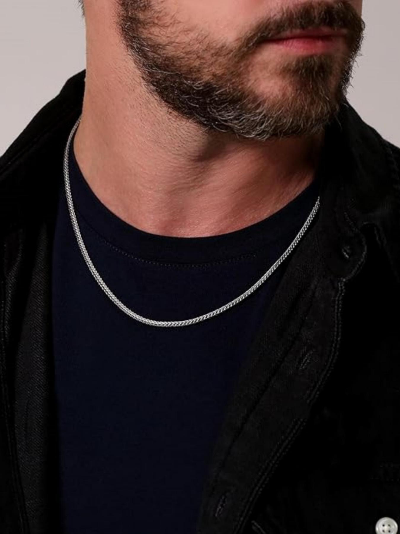 S925 Sterling Silver Simple Chain Necklace for Women & Men,  Valentine Gifts for Her, Fashion Jewelry for Party, Daily Clothing Decor, Trendy All-match & Exquisite Jewelry for Birthday Gift, Minimalist Chain Necklace