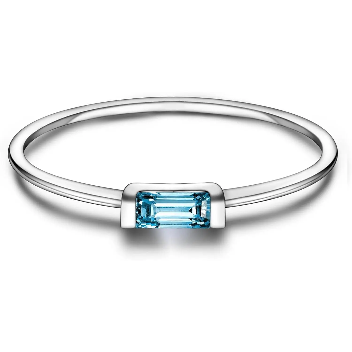 S925 Sterling Silver Birthstone Stackable Rings for Women Mother with Cubic zirconium Mom Ring Mother's Day Jewelry Gifts for Wife