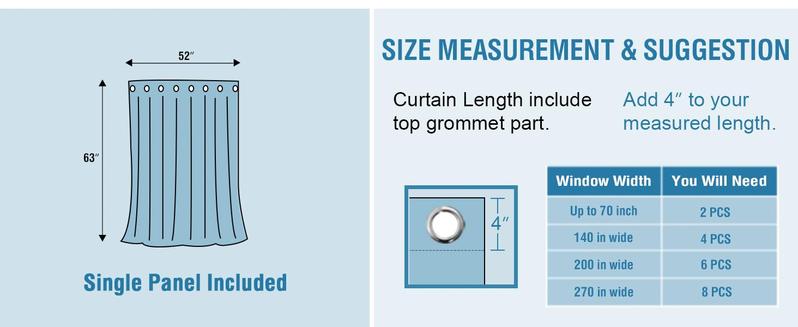 H.VERSAILTEX 2 Panels 100% Blackout Curtain for Bedroom Thermal Insulated Full Blackout Curtains for Living Room Energy Efficiency Window Draperies with Black Liners