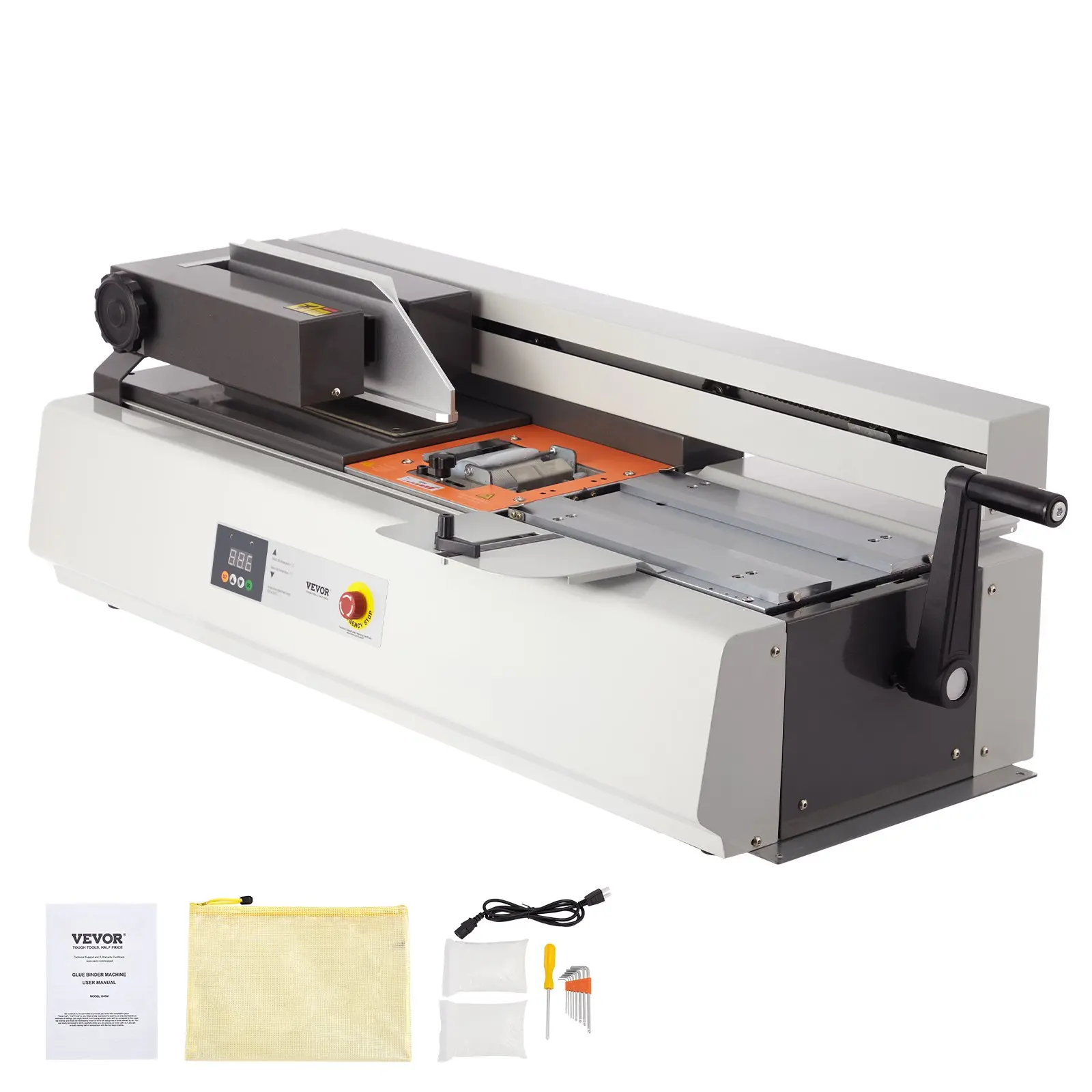 VEVOR Thermal Binding Machine, 400 Sheets Capacity Hot Glue Binding Machine, Thermal Book Binder 40mm Binding Thickness A3(Short Edge)/A4/A5 Document