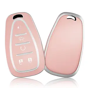 New Shimmer Car Key Case Cover for Chevy Chevrolet 2017 2019 2020 2021 Chevy Malibu Camaro Trax Traverse So Key Shell Protect