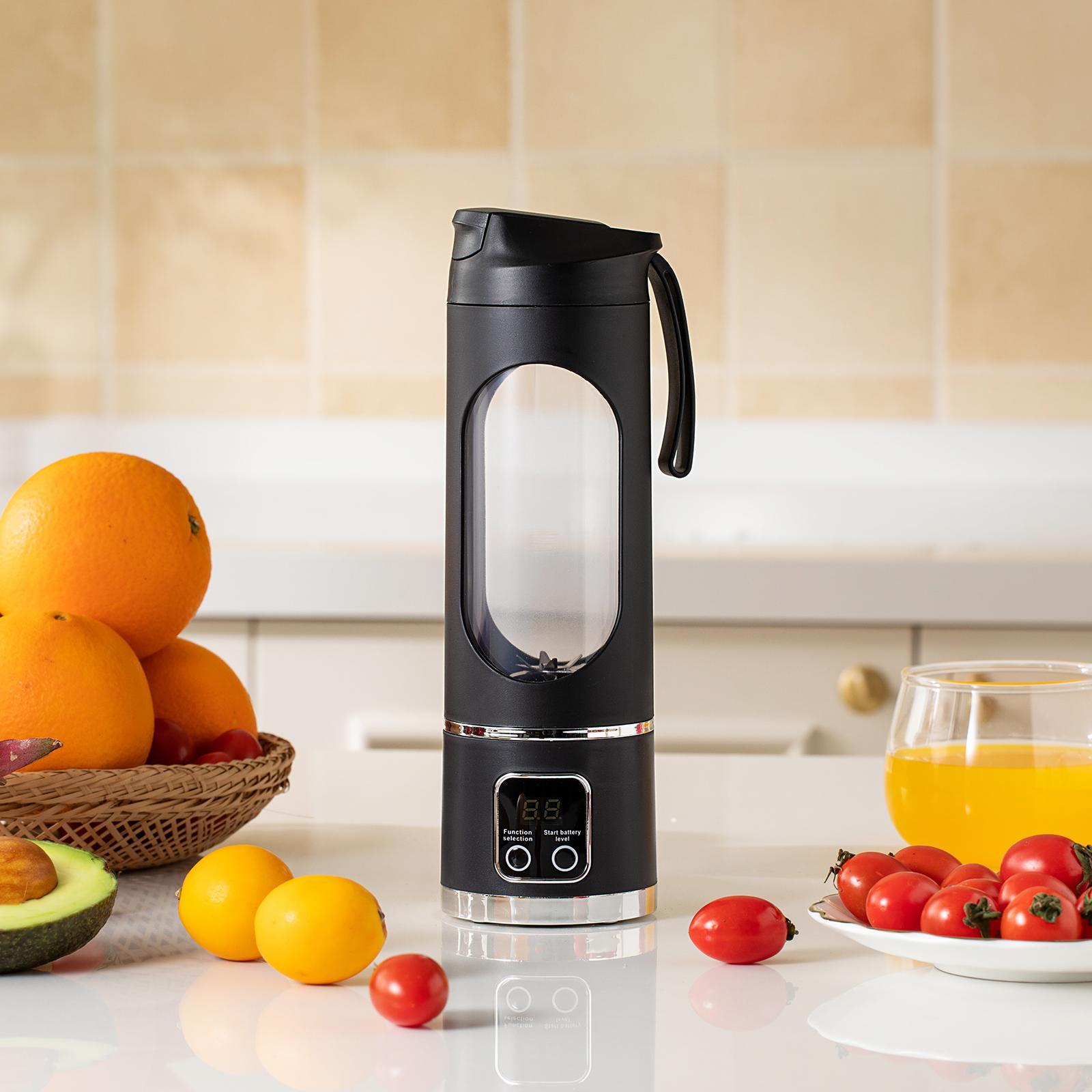 Portable USB Rechargeable Fruit Juicer - LED Display Juice Blender Cup with Ice-Crushing Function - Suitable for Outdoor & On-the-Go Use - Portable Juice Extractor for Fruits - Multifunctional Juicer Machine - Portable Smoothie Blender