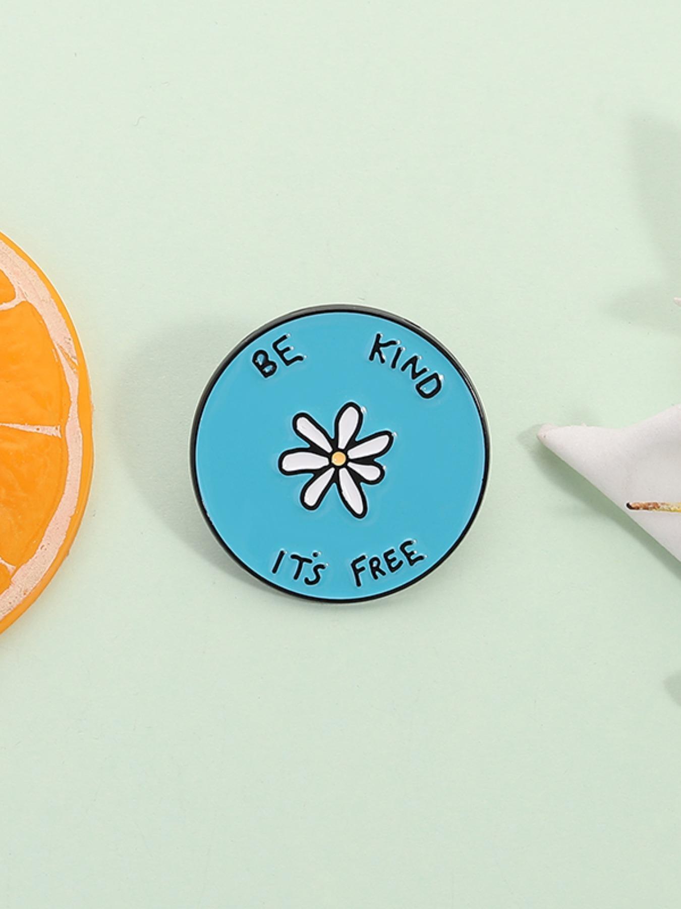 Daisy Flower Design Brooch, Cute Round Enamel Pin, Fashion Accessories for Women & Men, Trendy All-match & Exquisite Brooch for Birthday Gift, Floral Pins, Lapel Pin