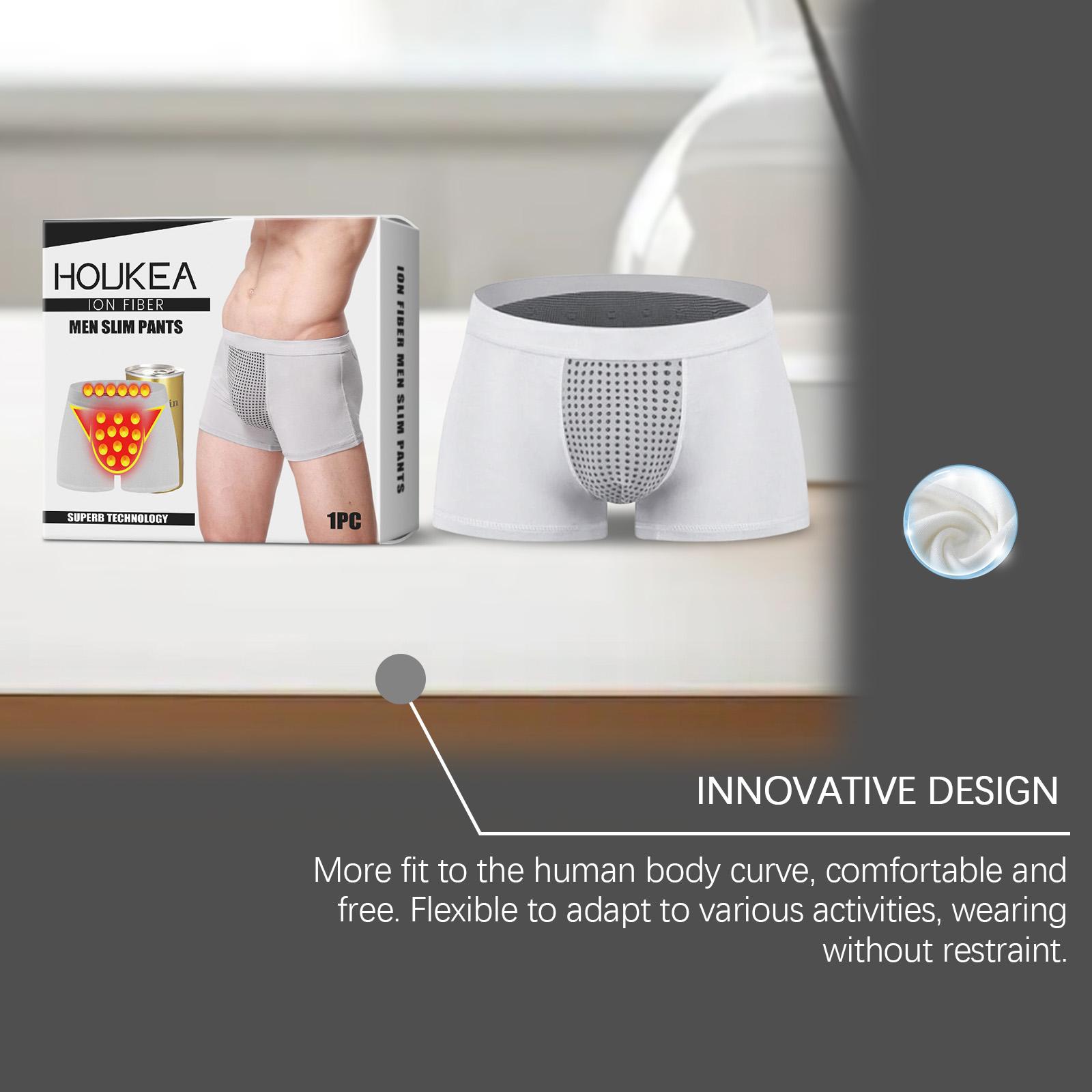 Houkea Men's Slim-Fit Underwear, Fashionable Men's Fabric Breathable Soft Comfortable Boxers Boxer Shorts Panties