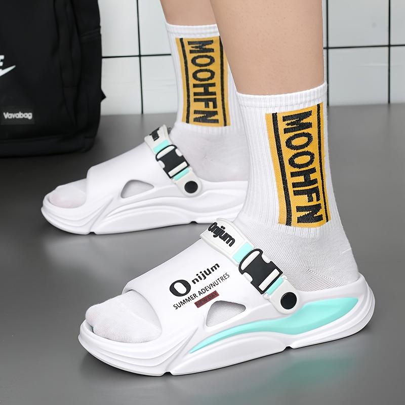 [Massage Cooling Slippers] Unisex Massage & Stress-Relief Cooling Slippers, Summer Anti-Slip & Odor-Resistant Soft-Sole Shock-Absorbing EVA Sandals, Trendy & Versatile Slip-On Sandals for Home and Outdoor Use for Men and Women, Women Shoes