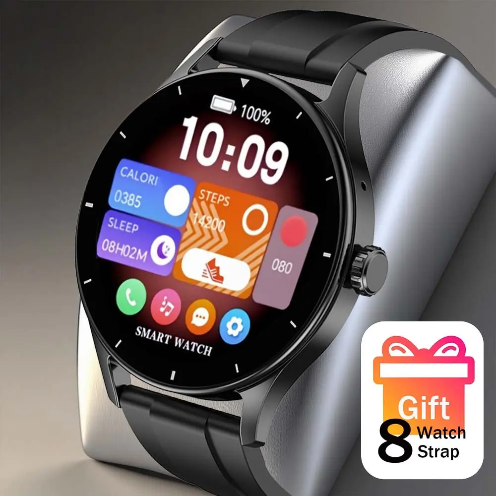 Smart Watch For Women Men 1.53" Full Touch Screen Answer Make Call Smartwatch Sleep Sports Modes For IOS Android Phones Smartbands Fitness Watch For Women Men Friend Configure 8 Straps