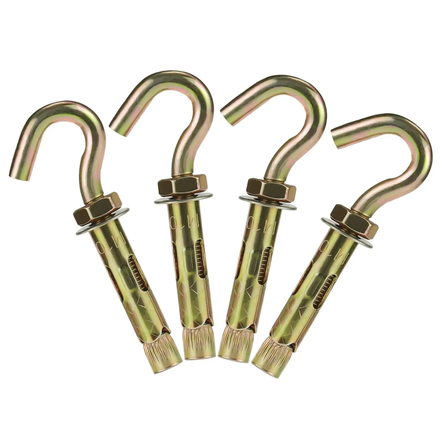 Concrete Anchor Eye Bolt,25/64" x3-1/2 Eyebolts Anchor for Brick | For Cement Wall/Masonry, Carbon Steel Concrete Eye Bolt, Screw Expansion Sleeve Bolt with Ring, Easy Installation,,4Pcs