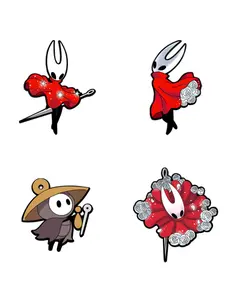 Hollow Knight Enamel Pin Set, Cartoon Badge, Portable Backpack Accessory, Fashion Jewelry Gift, Unisex Design, Perfect for Lovers