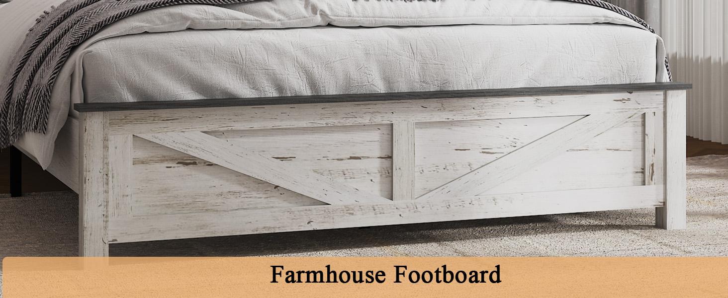 ARCH Queen Bed Frame Farmhouse, Queen Size Bed Frame with Storage Headboard & LED Lights, Charging Station Boho Platform Bed, Queen Bed Frame Metal Slats No Box Spring Needed Bedroom Set