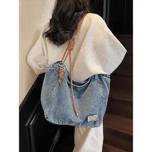 Large Tote Bag for Women - Solid Color Trendy Shoulder Bag, Casual Versatile Everyday Commuter Bag, Fashion Shopping Carryall