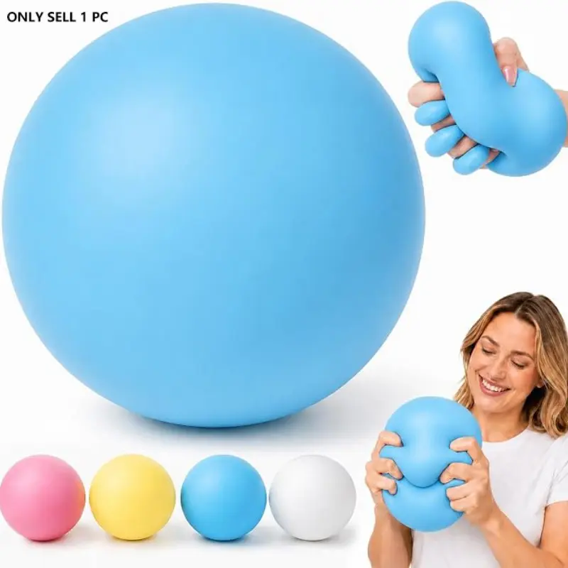 4-Inch Giant Stress Ball, Ultra-Large Dough Squeezing Toy, Ideal for Kids & Adults, Sensory Relief, Perfect Party Favors, Adhd & Autism Friendly