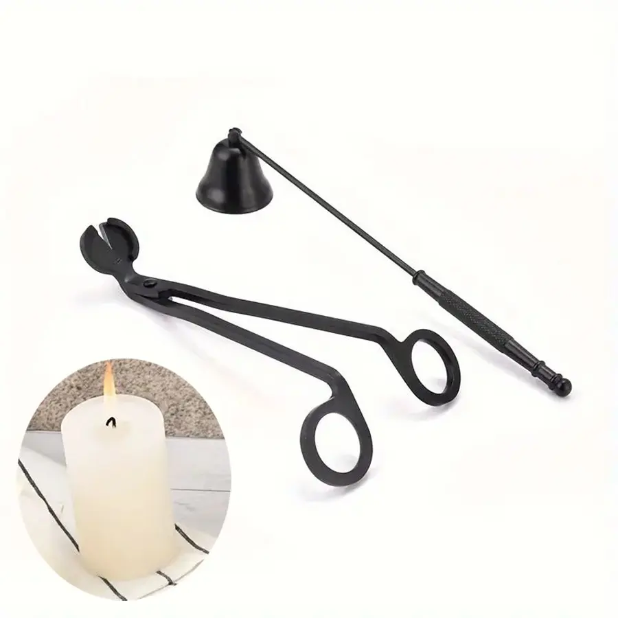 2-Piece Candle Extinguisher Set, Stainless Steel Waterproof Design Candle Cover, Ideal for Kitchen, Room, Outdoor, Bathroom, Church, Versatile Use, Easy Handling