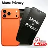 2-Pack Matte Tempered Glass Anti-Spy Screen Protector, Compatible with iPhone 17 Pro Max, 16 Plus, 15 Pro Max, 14, 13, 12, 11, X, Scratch Resistant