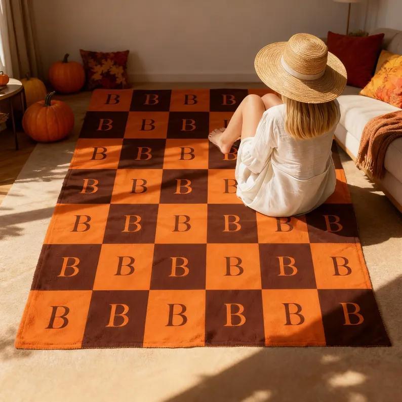 Checkered Blanket Colorful Checkerboard Throw Danish Pastel Room Decor Indie Aesthetic Soft Flannel Fleece Blanket Cozy Bedding for Girls