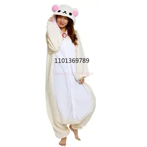 Japanese Cute Cartoon Character Rilakkuma  Bear Sister Adult Anime Jumpsuit Pajamas Kawaii Anime Peripheral Pajamas Disfraz