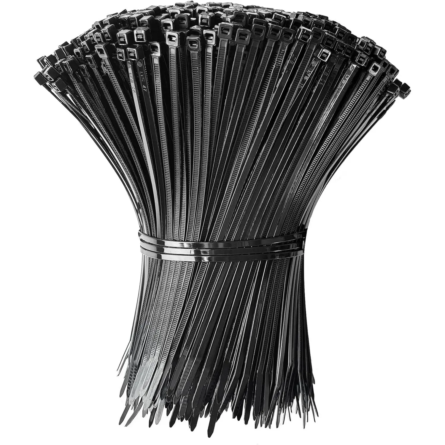 150 Pack Zip Ties 8 Inch Black, 40lbs Tensile Strength, Nylon  Ties