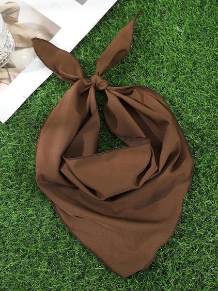 1pc Bohemian Solid Color Triangular Headband, Boho Style Scarf, Photo Prop & Sun Protection Bandanas Head Bandana Hair Scarf