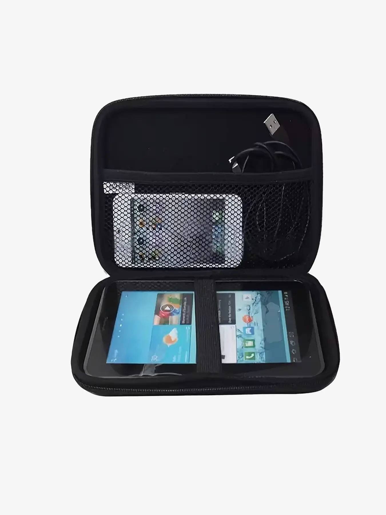 Durable Eva Digital Accessories Storage Bag, Secure Zip Closure, Mesh Cover for Easy Access, Ideal for HDD, Tablets, and Electronics