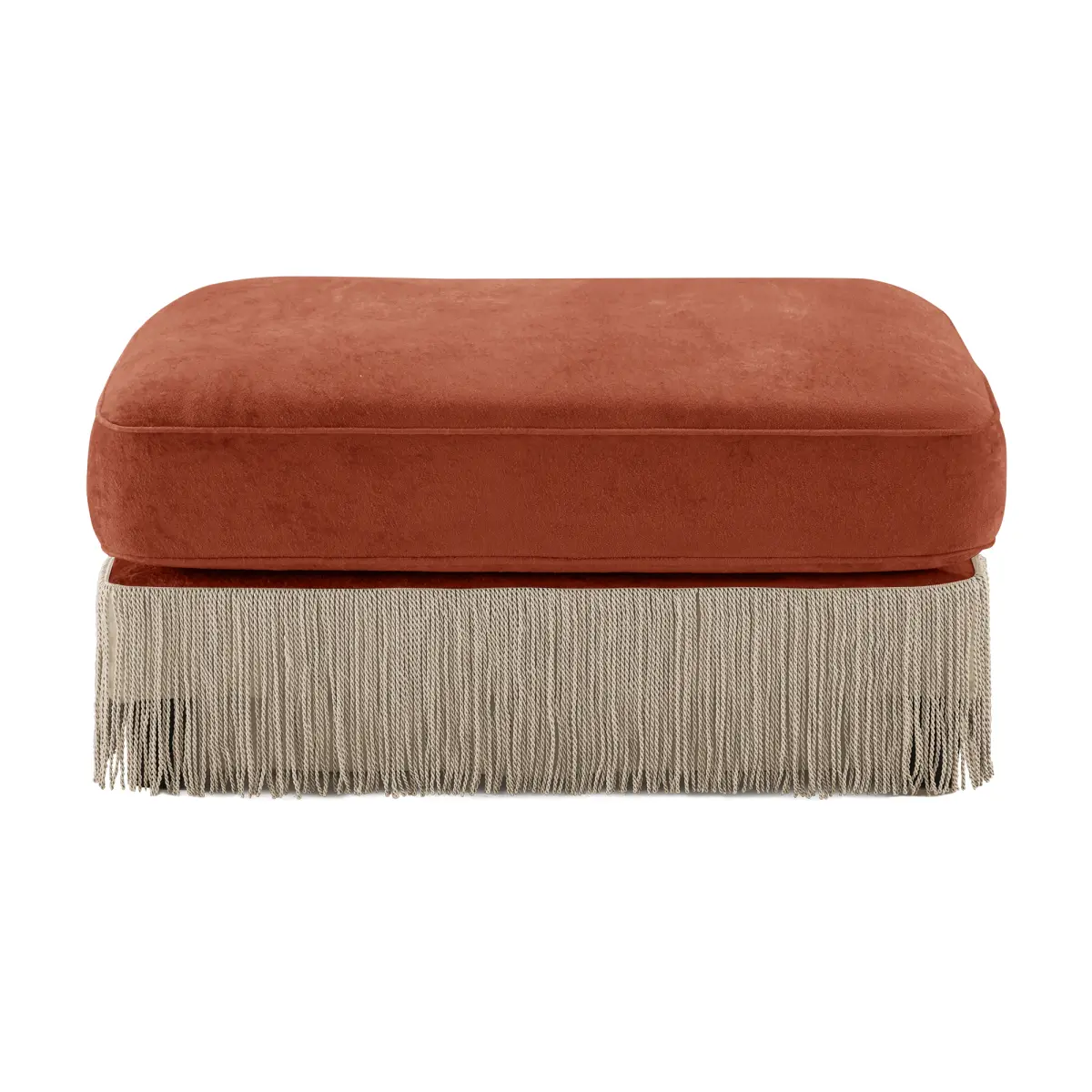 French Country Classic Traditional Velvet Ottoman Stool - Red Brown, Soft Touch, Abrasion-Resistant, 26.40 lbs, 37.40x25.98x5.91 in, Efficient Space Utilization Indoor Furniture Bench, Button Tufted