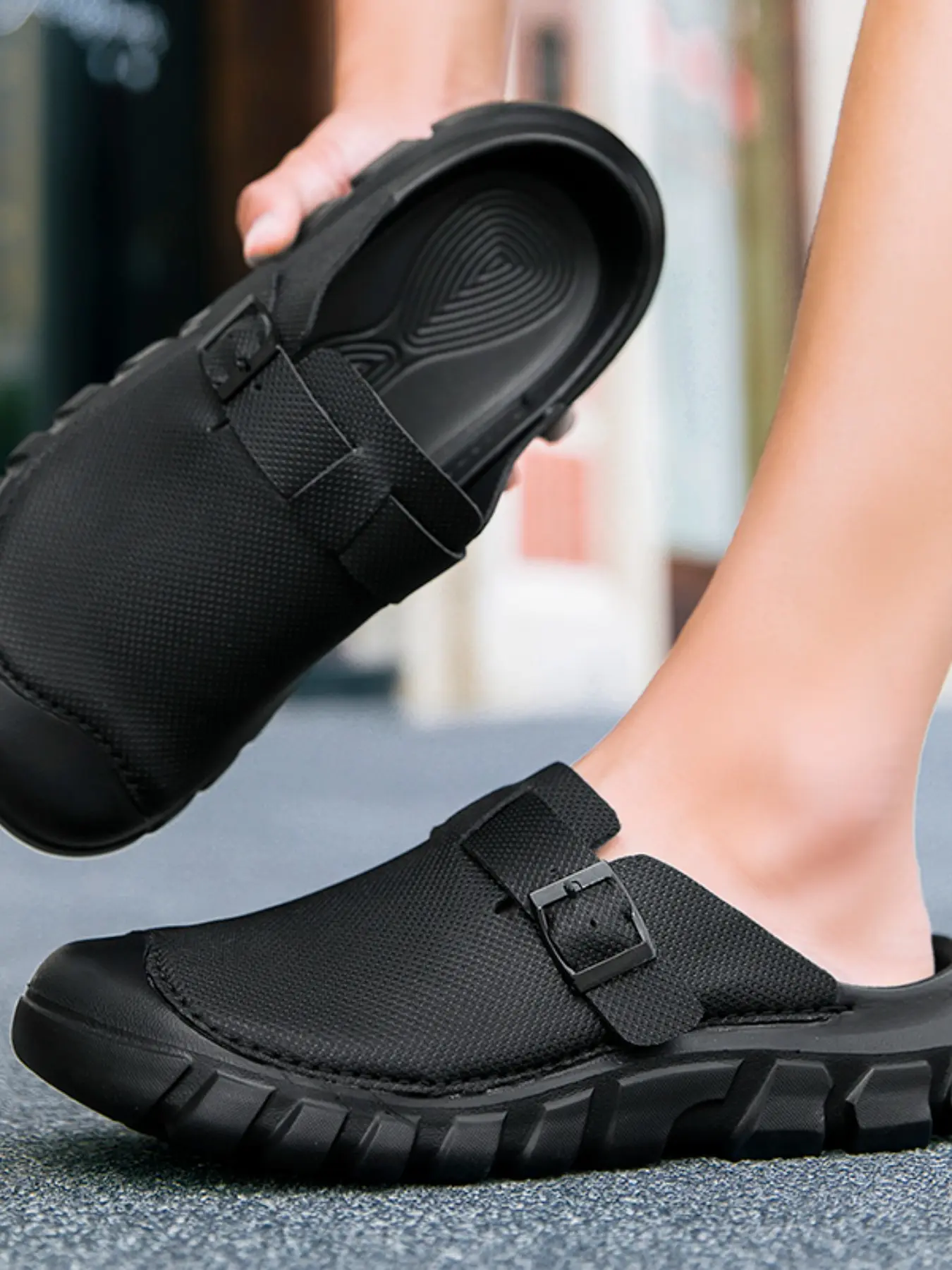 Men's Eva Slippers, Casual Less Than Ankle Height, Solid Pattern, All Seasons, Outdoor Sports & Garden Shoes, Comfortable Footwear