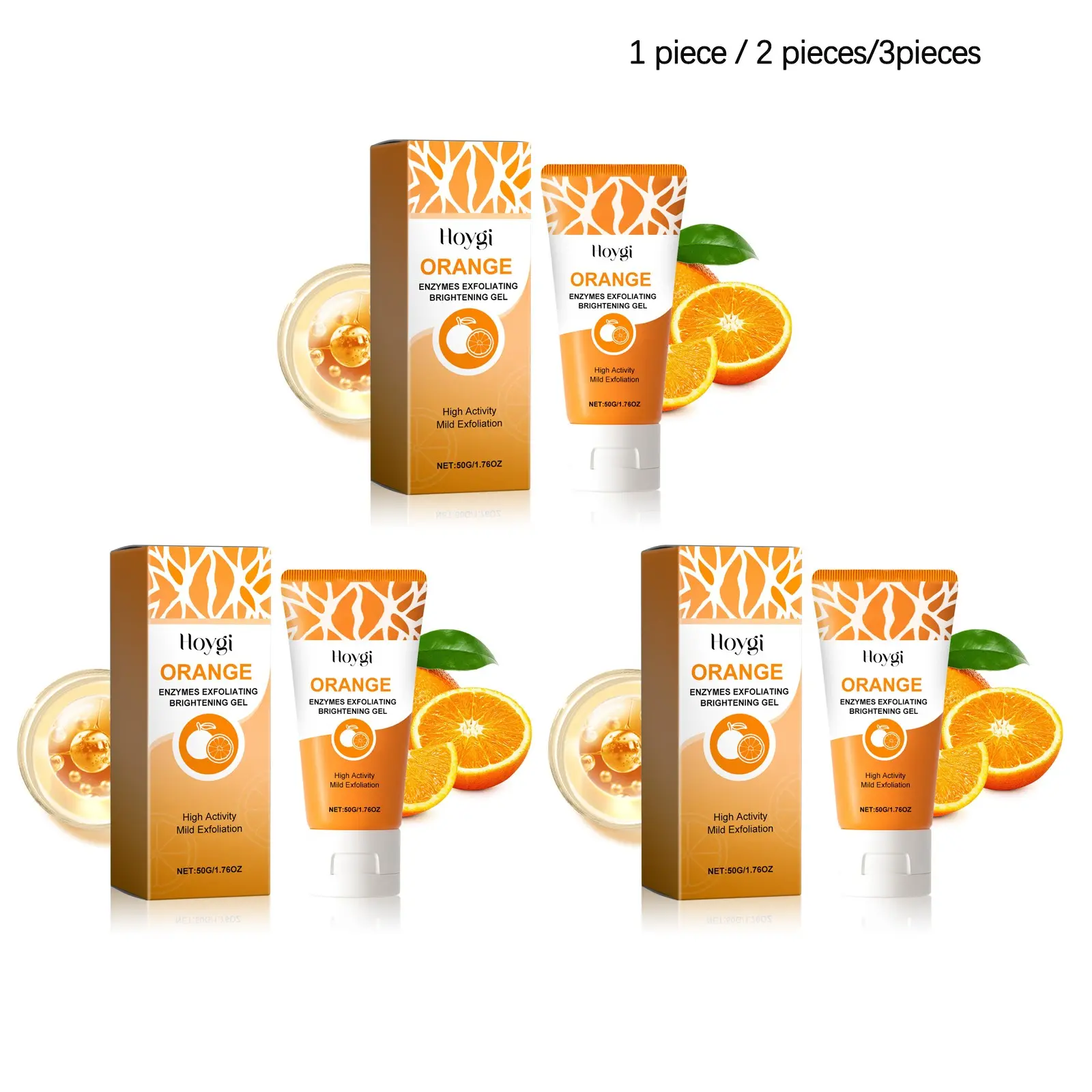Exfoliating Blackhead Gel (50g/50g*2/50g*3), Mild Gentle Cleansing, Hydrating, Tightening, Brightening, Soothing, Refreshing, Non-Greasy, Improves Skin Texture