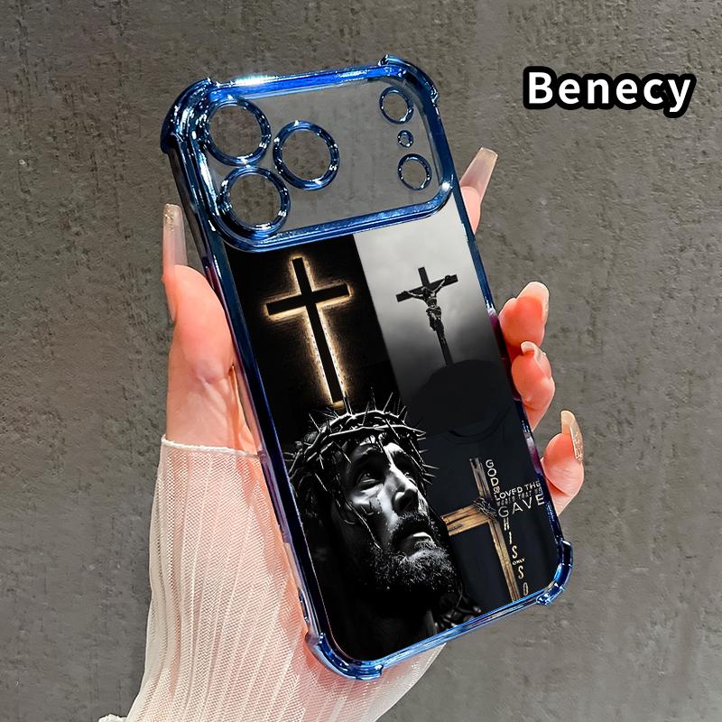 Four Corner Airbag Anti-Collision Electroplated Phone Case for iPhone 17 Pro Max 16 15 Plus Air 14 13 12 11 E Divine Sacrifice Faith Patterned Protection Smartphone Cover Four Corner Airbag Anti-Collision Electroplated Phone Case for iPhone 17 Pro Max 16 15 Plus Air 14 13 12 11 E Divine Sacrifice Faith Patterned Protection Smartphone Cover