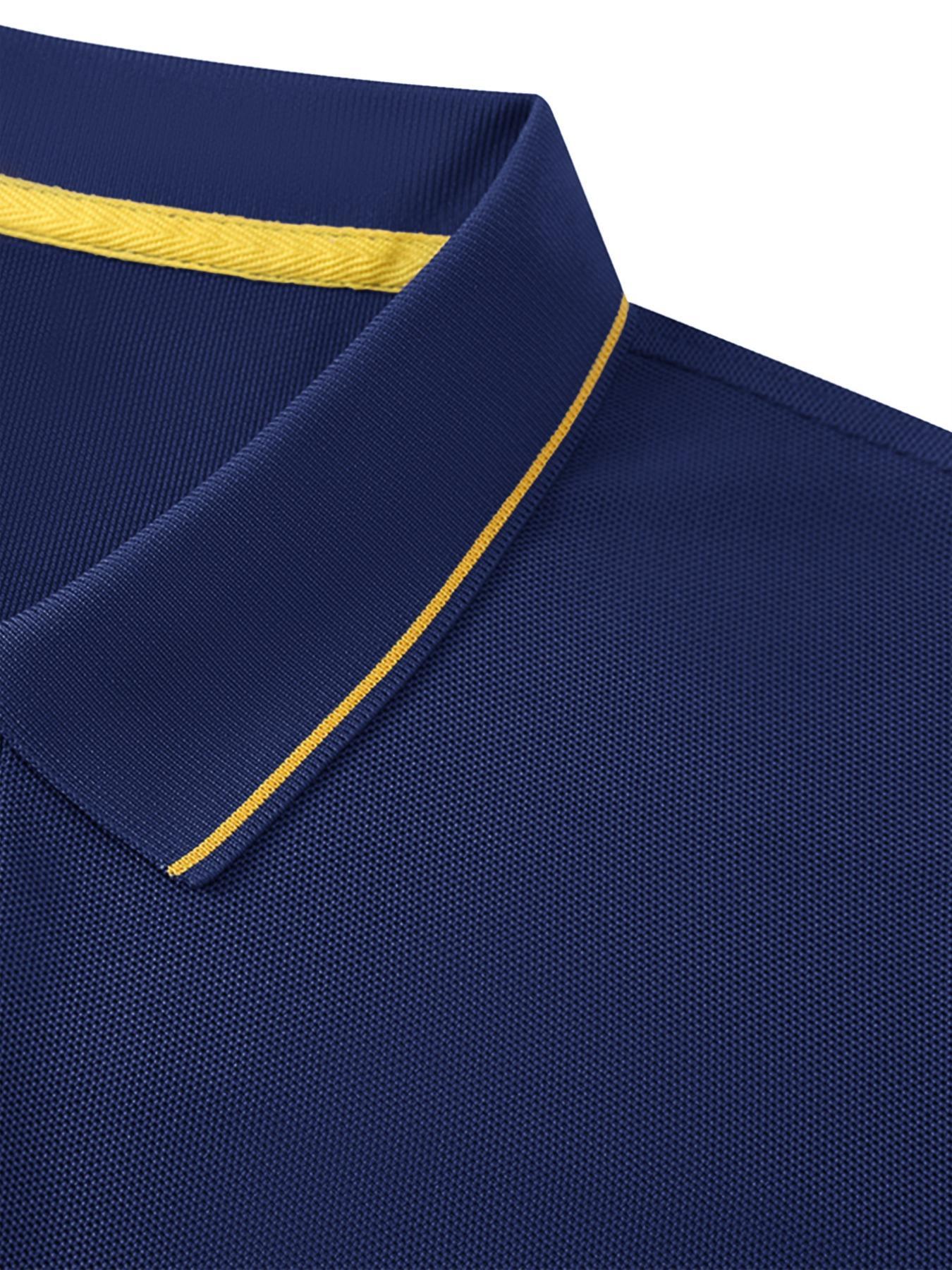 Men's Regular Fit Letter Print Skull Rabbit Contrast Trim Polo Shirt, Casual Short Sleeve Half Zip Top for Summer, Fashion Men's Clothes for Daily Wear, Menswear