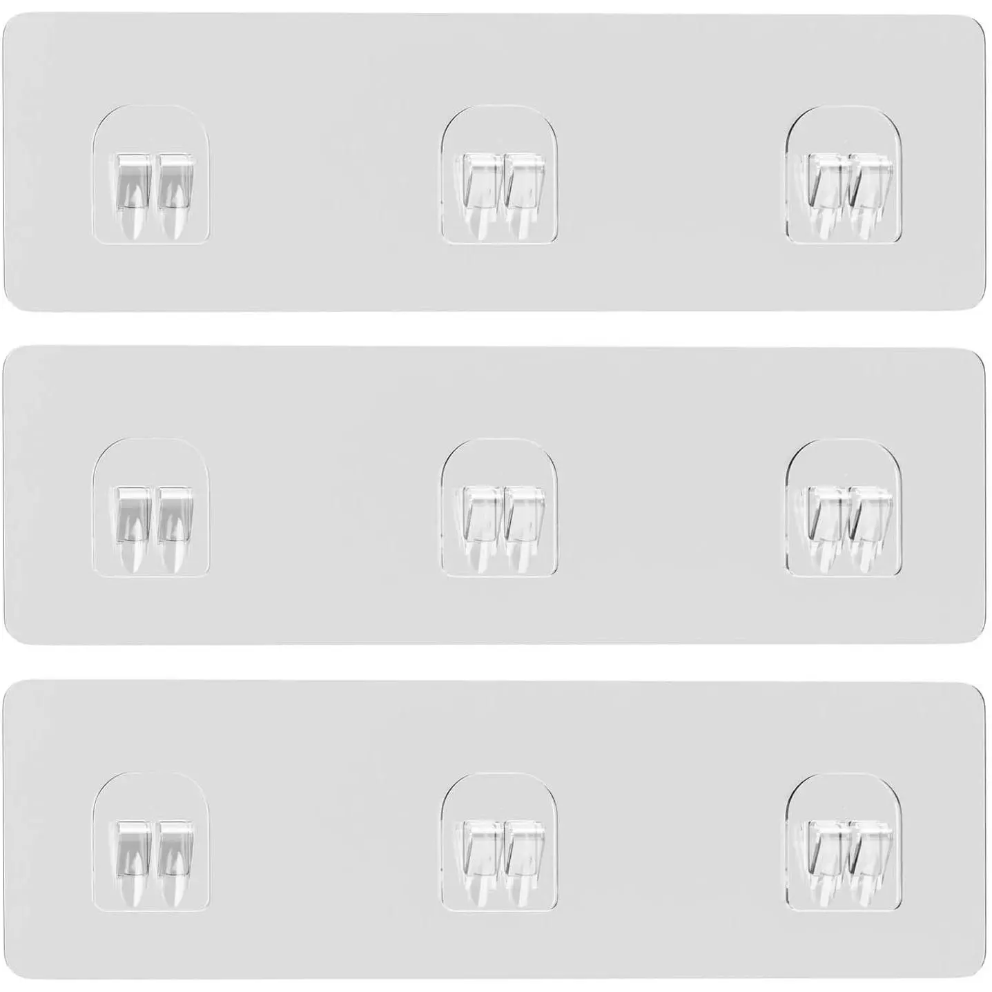 3 Pack Shower  Adhesive , Shower Adhesive Strips,  Adhesive Hooks,  Sticker, No Drilling, for Bathroom Shelf and Kitchen Racks