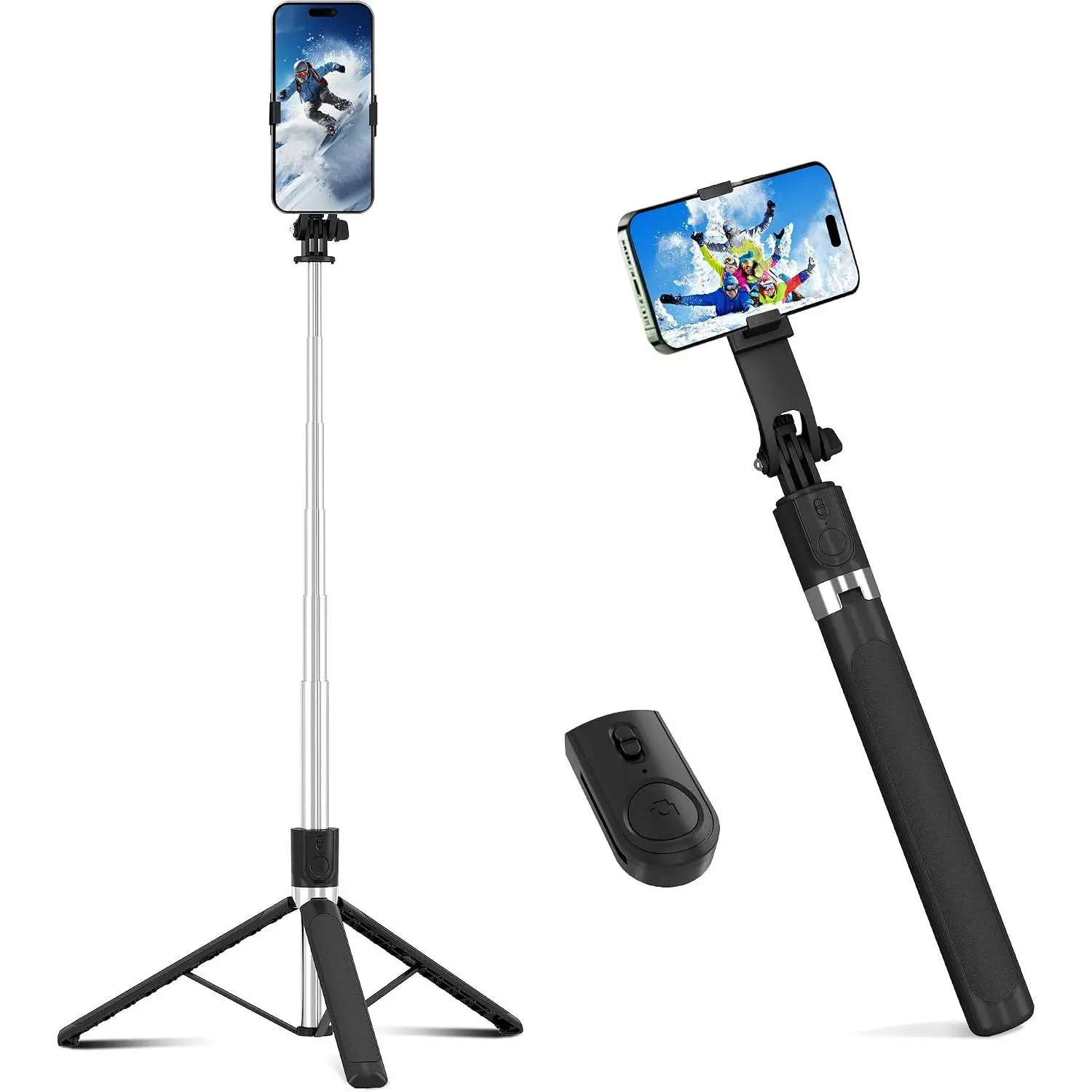 71" Phone Tripod Selfie Stick with Remote, 360 Rotation Cell Phone Holder,7-Section Extendable Travel Tripod Stand, Heavy Duty Portable Phone Stand for   Android & Camera