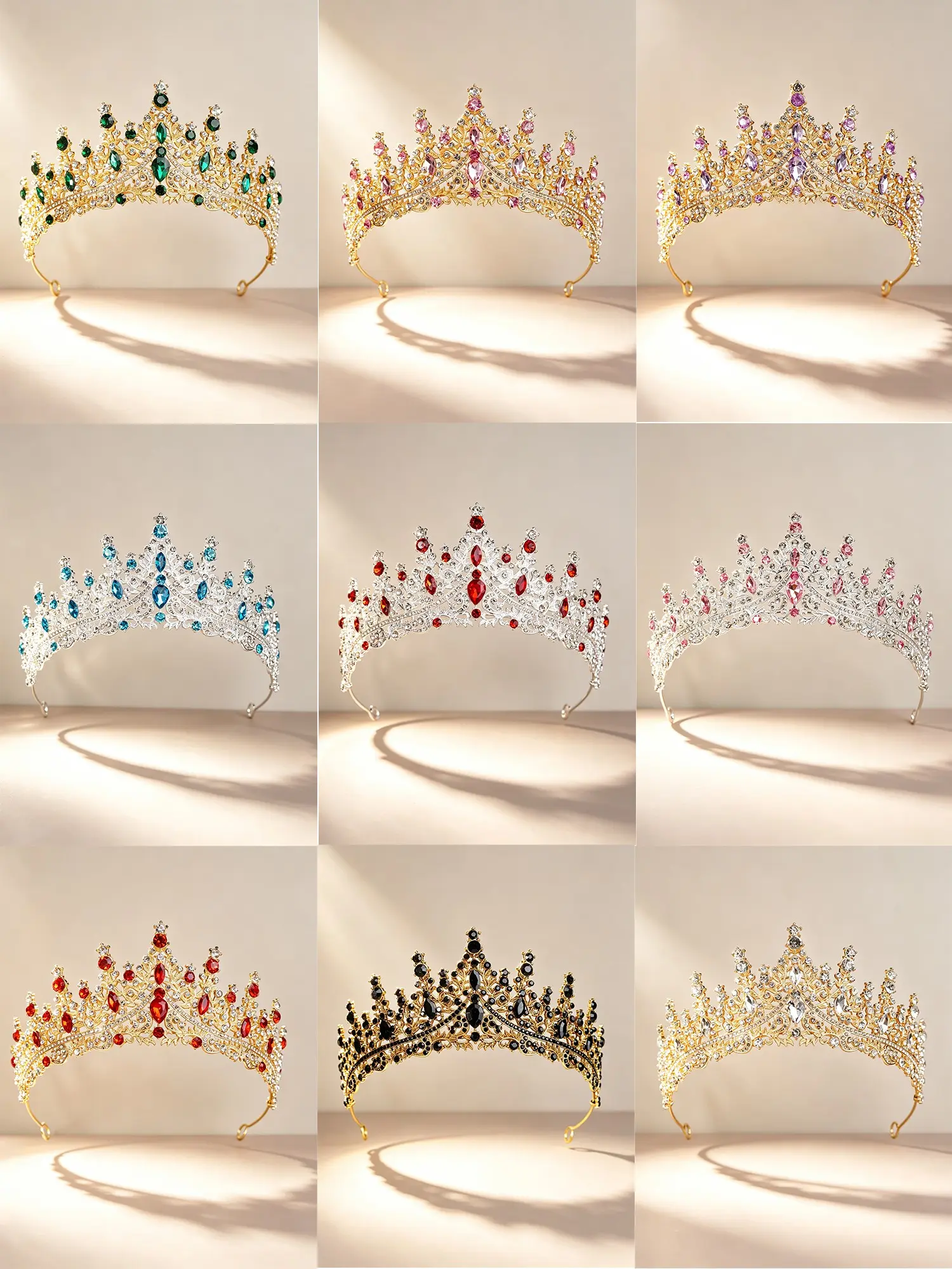 Elegant Princess Crown, Sparkling Rhinestone Bride Crown, Perfect for Women's Birthday Parties, Wedding Decor, Fashion Accessories Gift