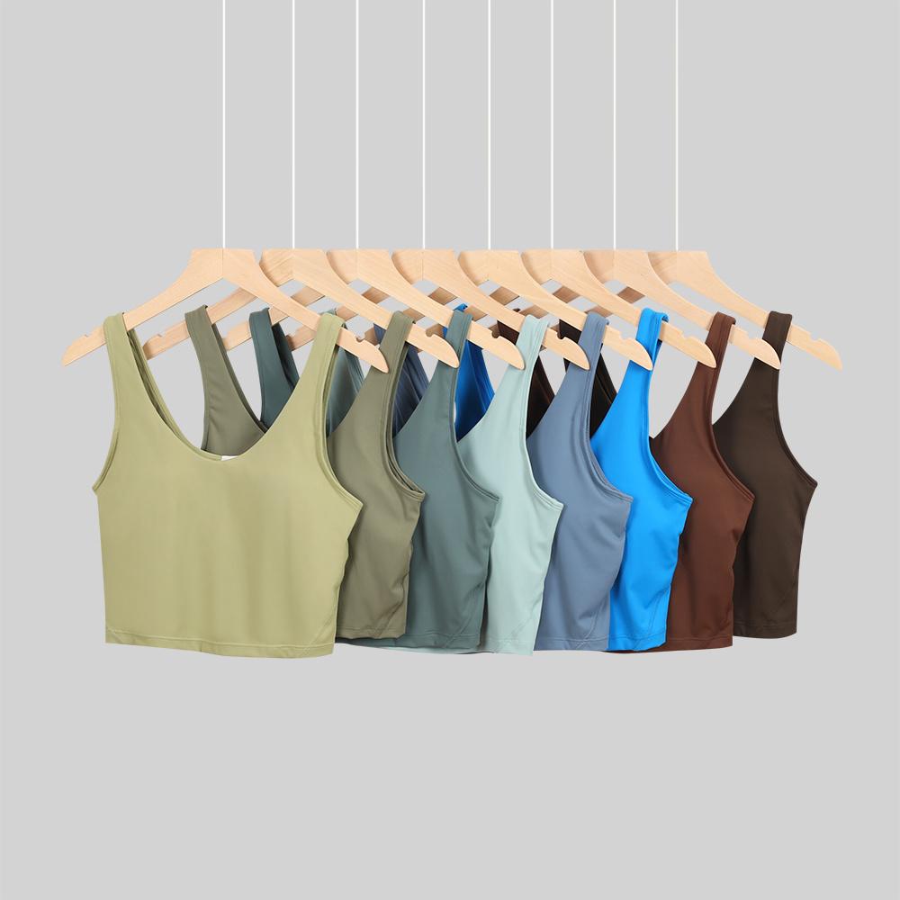LULU Summer Collection: Sports U-Neck Tank Top. Made from breathable, lightweight, quick-drying fabric, its cloud-like breathability allows you to move freely during workouts.