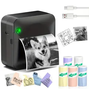 Portable Mini Printer, Inkless Photo Printer, Compatible with iOS & Android, Prints Diaries, Notes, To-Do Lists, Memos, Model C17