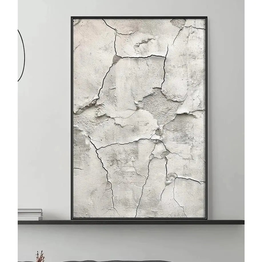 Concrete Texture Wall Art Print, Neutral Industrial Abstract Poster, Modern Minimalist Office Decor, Beige Grey Wall Art