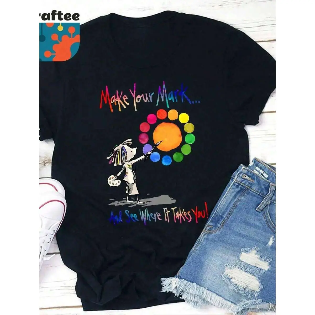 Leave Your Mark Art Teacher-Shirt, Teacher Life Shirt, Elementary Gardener Shirt, Teacher. Women,Valentine Outfits Women,Tops De Mujer,