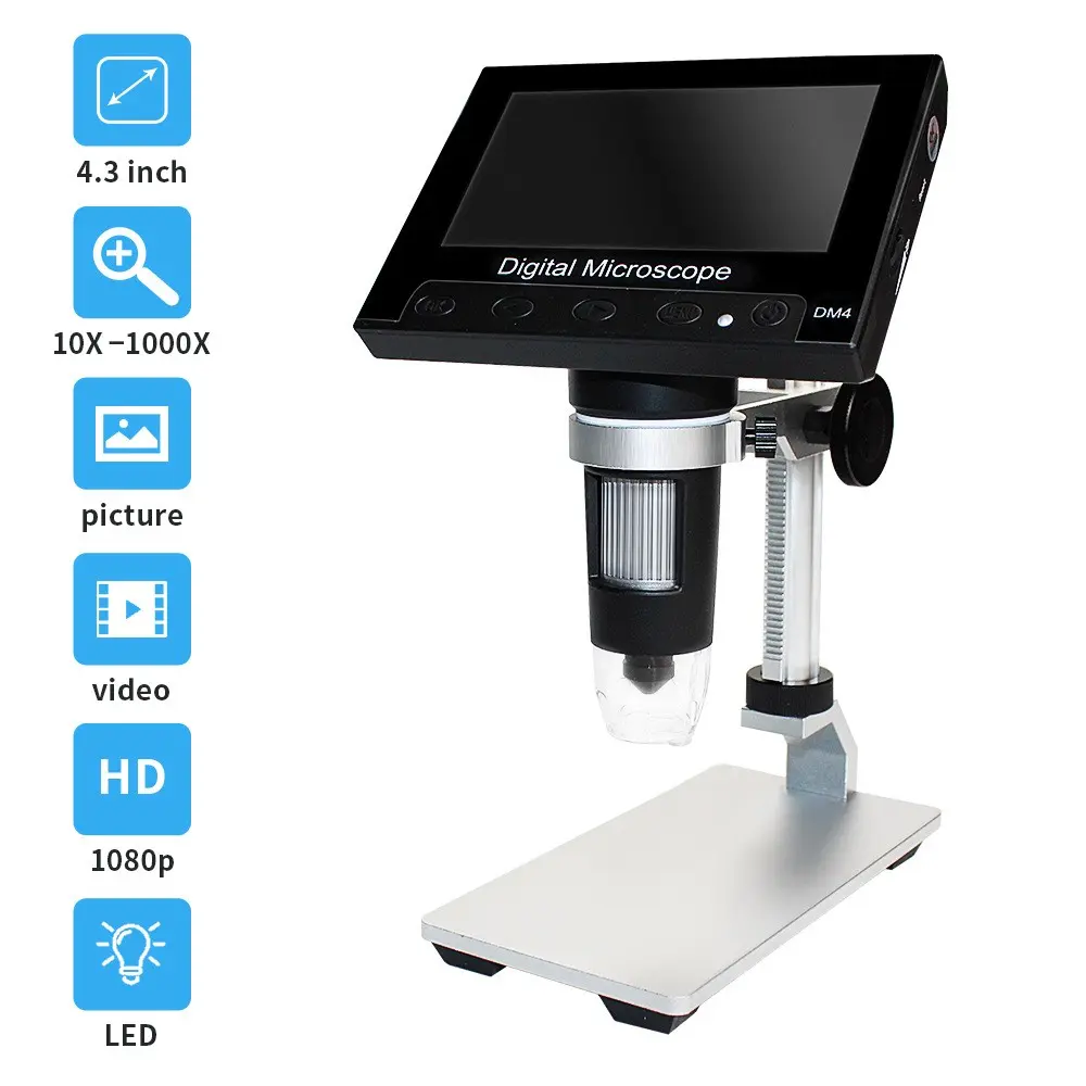 Digital Microscope for Scientific Research, High-Resolution Imaging Tool, Ideal for Lab Use, Compact Design, Easy-To-Use Digital Microscopy Equipment