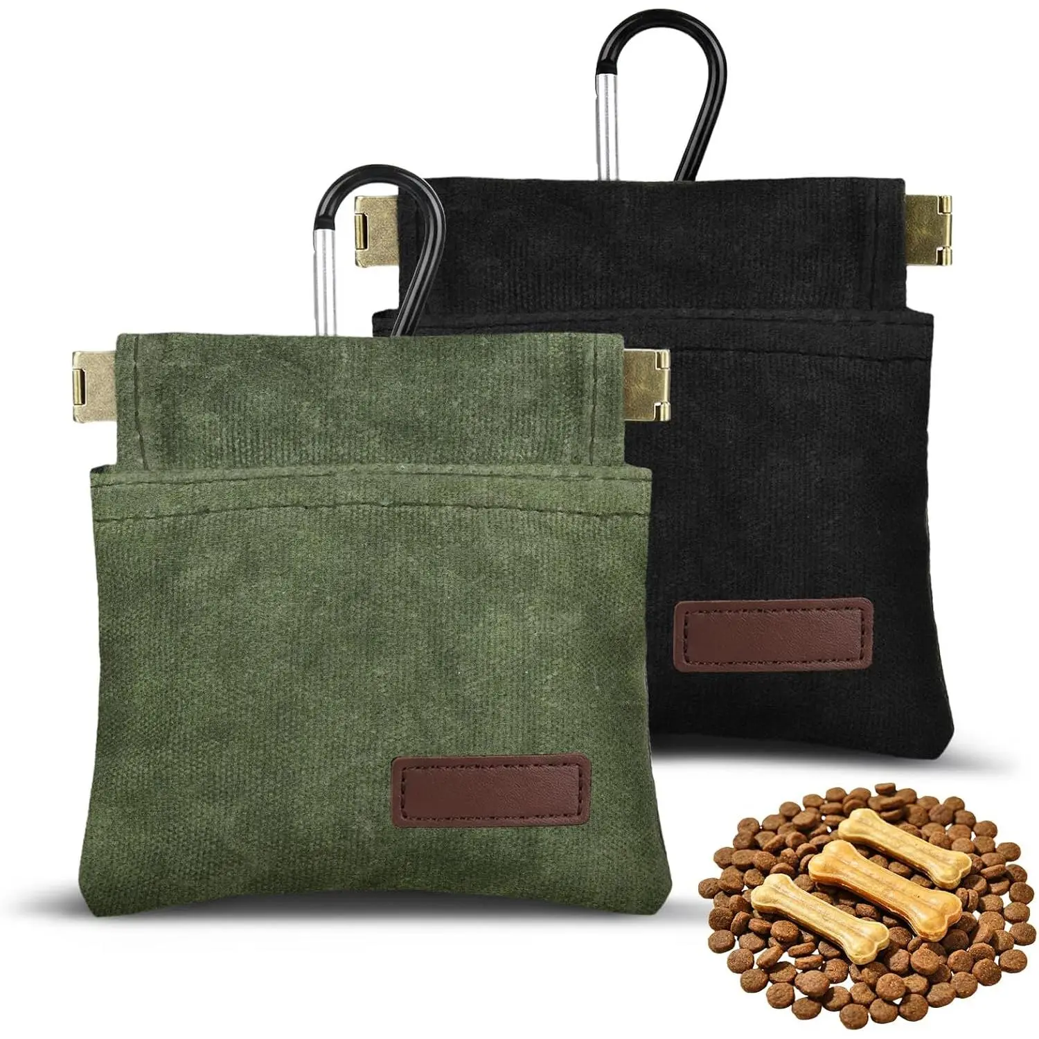 2 count   Pouch, Hand Free    Pouch with Carabiner, Portable  Snack Bag for Travel or Outdoor Use, Self-Closing