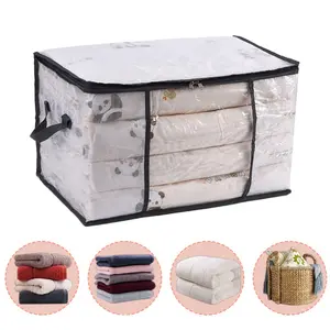 PVC Transparent Storage Bag, Mold-Resistant, Moisture-Proof, Waterproof, Large Capacity, Ideal for Clothes, Moving, Blankets, Quilts