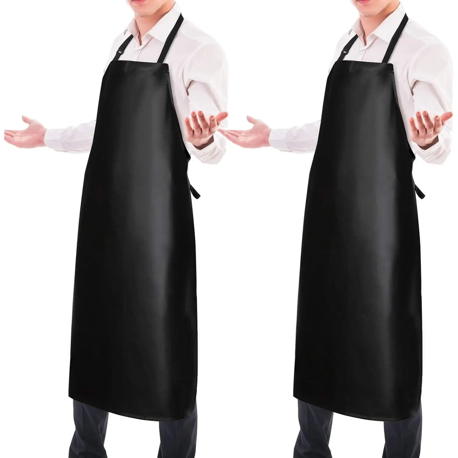 Waterproof Rubber Vinyl Adjustable Dishwasher Apron for Women Men Heavy Duty Work