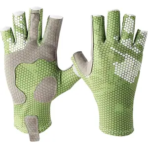 Anti-Slip Silicone Fishing Gloves Men & Women - UV Sun Protection Sailing, Kayaking, Paddling, Rowing - Fly Fishing Accessories