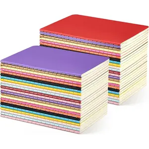 48 Pack Colorful Pocket Notebooks Journals Bulk A6 Size Lined Travel Set Subject Notepad Planner Writing Sketchbook Memo Diary for , Travelers, Students and Office, 3.9" x 5.5", 60 Pages