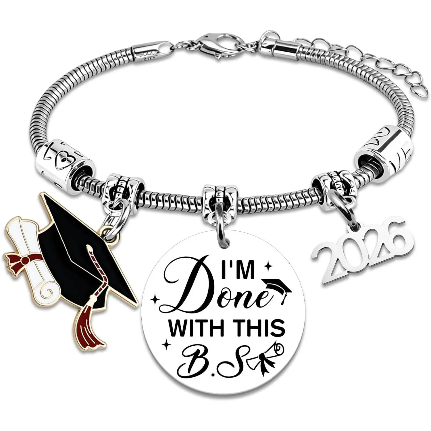 Class Of 2026 Graduation  for Her Him Graduation Bracelet  | Senior 2026 Grad Gifts for College High School Masters  Graduate Gifts for University Phd Student