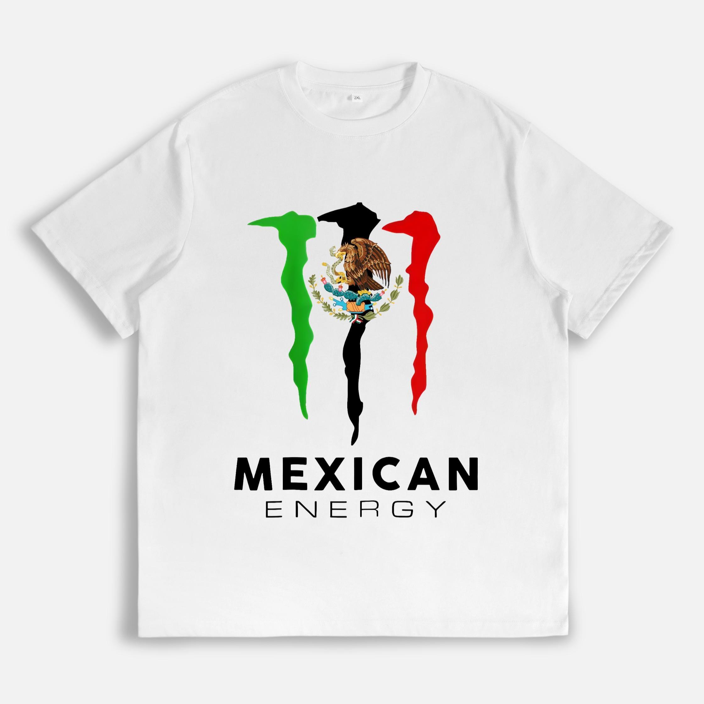 MEXICO FLAG MEXICAN ENERGY DRINK LOGO T-SHIRT Classic Man