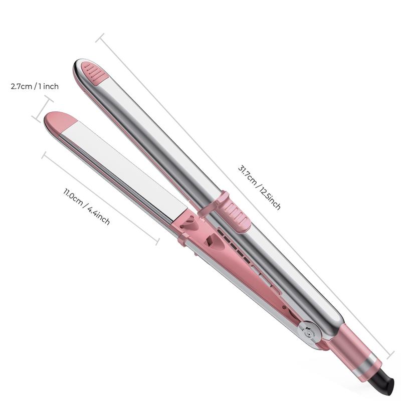 Professional Flat Iron Hair Straightener, Titanium Hair Straightening Ionic Fast Heating Hair Tools, 2 in 1 Hair Straightener Hair Curler, Hair Styling Tools for Women, Gift