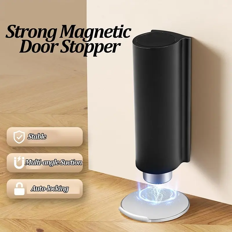 Yitape 304 Stainless Steel Hidden Magnetic Door Stop, Strong Self-Adhesive No Drill, Windproof Door Holder for Kitchen Living Room Office