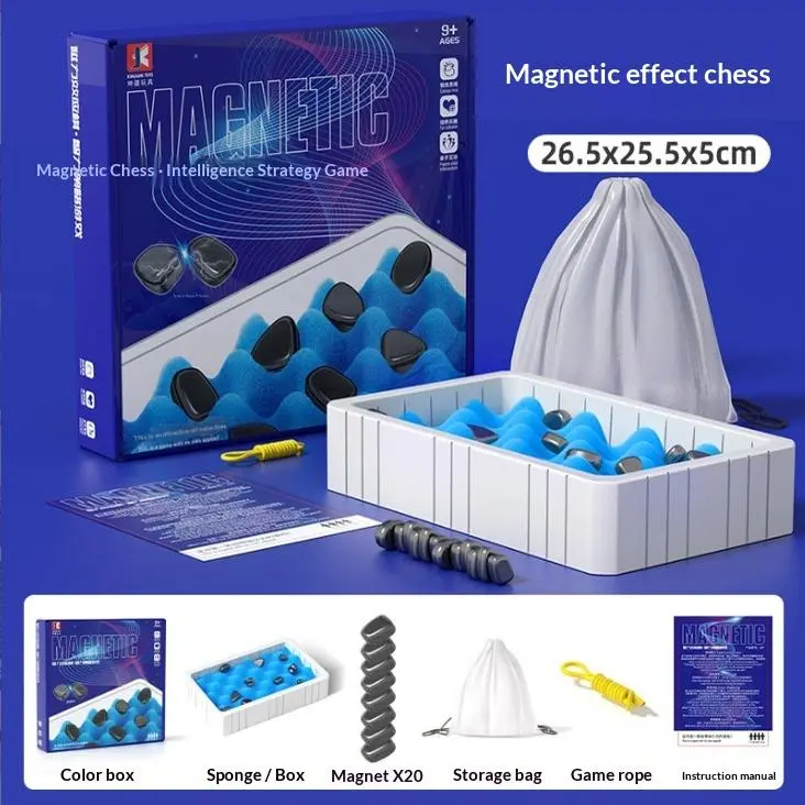 RIVIOO New Magnetic Effect Chess, Children's Educational Board Game Toy Set Casual Interactive Chess Table Game