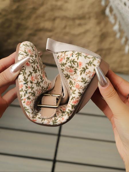 Women's Floral Flat Shoes, Soft Sole Flats, Breathable Closed-Toe Slip-Ons for Summer, Casual and Stylish Daily Footwear for Women